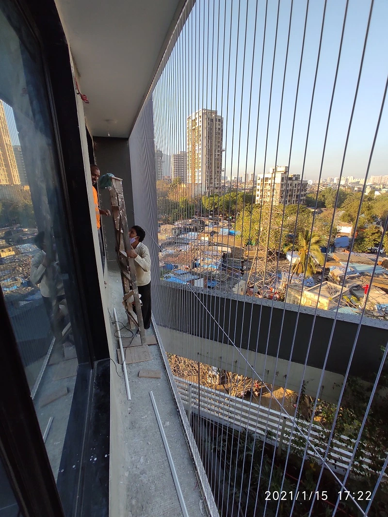 High-Rise Invisible Grill Installation in Electronic City Bangalore