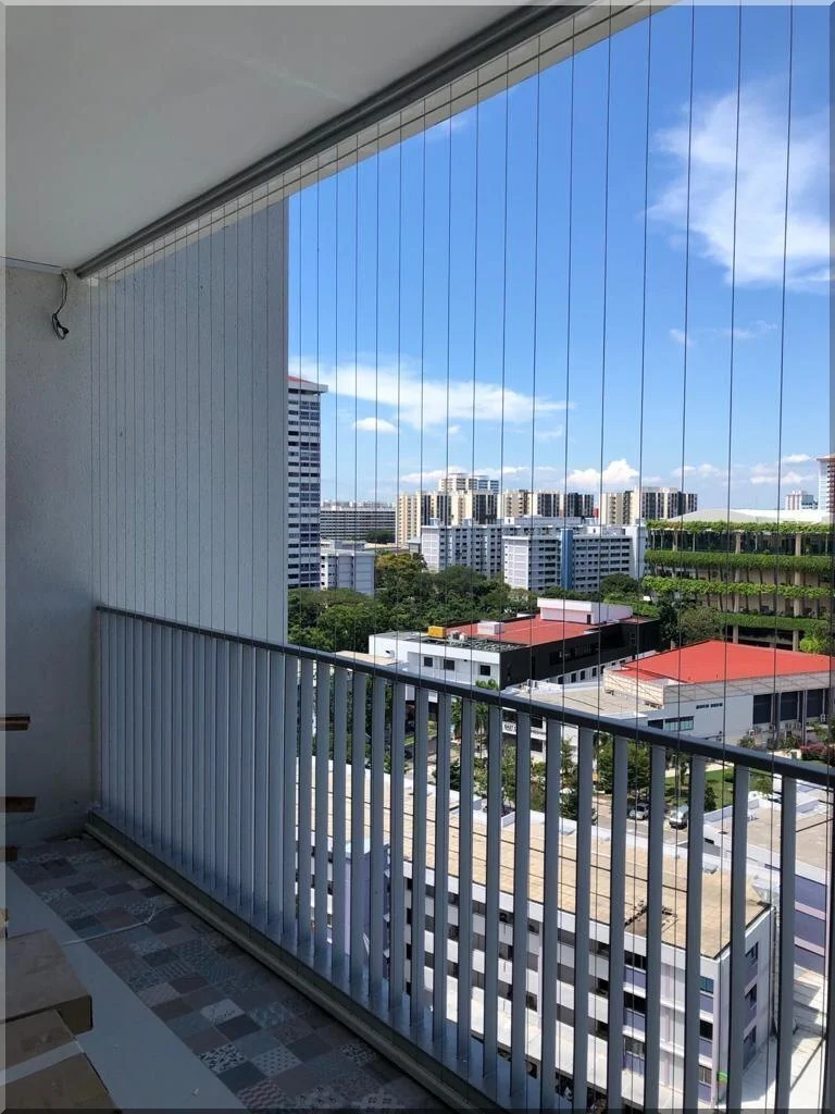 Window and Open Terrace Invisible Grill Installation